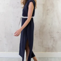 Schoudervulling Maxi Split Jurk Marine 9 Schoudervulling Maxi Split Jurk Marine -Exporteren Dames Glam Winkel Schoudervulling Maxi Jurk Marine 6 586x900 1