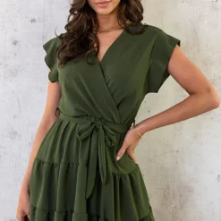 Sienna Jurk Army 15 Sienna Jurk Army -Exporteren Dames Glam Winkel Sienna Jurk Army 7 586x900 1