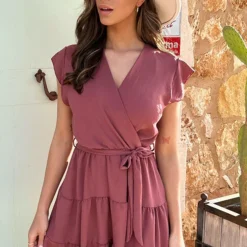 Sienna Jurk Dust Roze -Exporteren Dames Glam Winkel Sienna Jurk Dust Roze 5 586x900 1