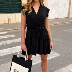 Exporteren Dames Glam Winkel -Exporteren Dames Glam Winkel Sienna Jurk Zwart 3 586x900 1