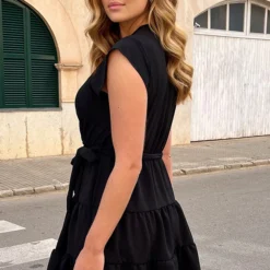 Sienna Jurk Zwart -Exporteren Dames Glam Winkel Sienna Jurk Zwart 4 586x900 1