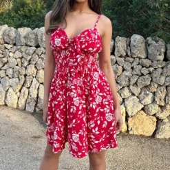 Spaghetti Jurk Rozen Rood 12 Spaghetti Jurk Rozen Rood -Exporteren Dames Glam Winkel Spaghetti Jurk Rozen Rood 4 586x900 1