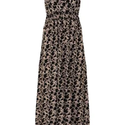 Spaghetti Maxi Jurk Print Camel Zwart 15 Spaghetti Maxi Jurk Print Camel Zwart -Exporteren Dames Glam Winkel Spaghetti Maxi Jurk Print Camel Zwart 586x900 1