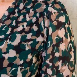 V-hals Strik Jurk Dots Smaragd 25 V-hals Strik Jurk Dots Smaragd -Exporteren Dames Glam Winkel V hals Strik Jurk Dots Smaragd 6 586x900 2