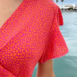 Wikkel Jurk Leopard Fuchsia -Exporteren Dames Glam Winkel Wikkel Jurk Leopard Fuchsia 586x900 1