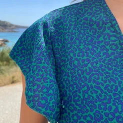 Wikkel Jurk Leopard Kobalt -Exporteren Dames Glam Winkel Wikkel Jurk Leopard Kobalt 1 586x900 1