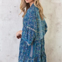 Zijden Jurk Gouden Details Paisley -Exporteren Dames Glam Winkel Zijde Jurk Gouden Details Paisley 1 586x900 1