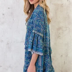 Zijden Jurk Gouden Details Paisley -Exporteren Dames Glam Winkel Zijde Jurk Gouden Details Paisley 7 586x900 1